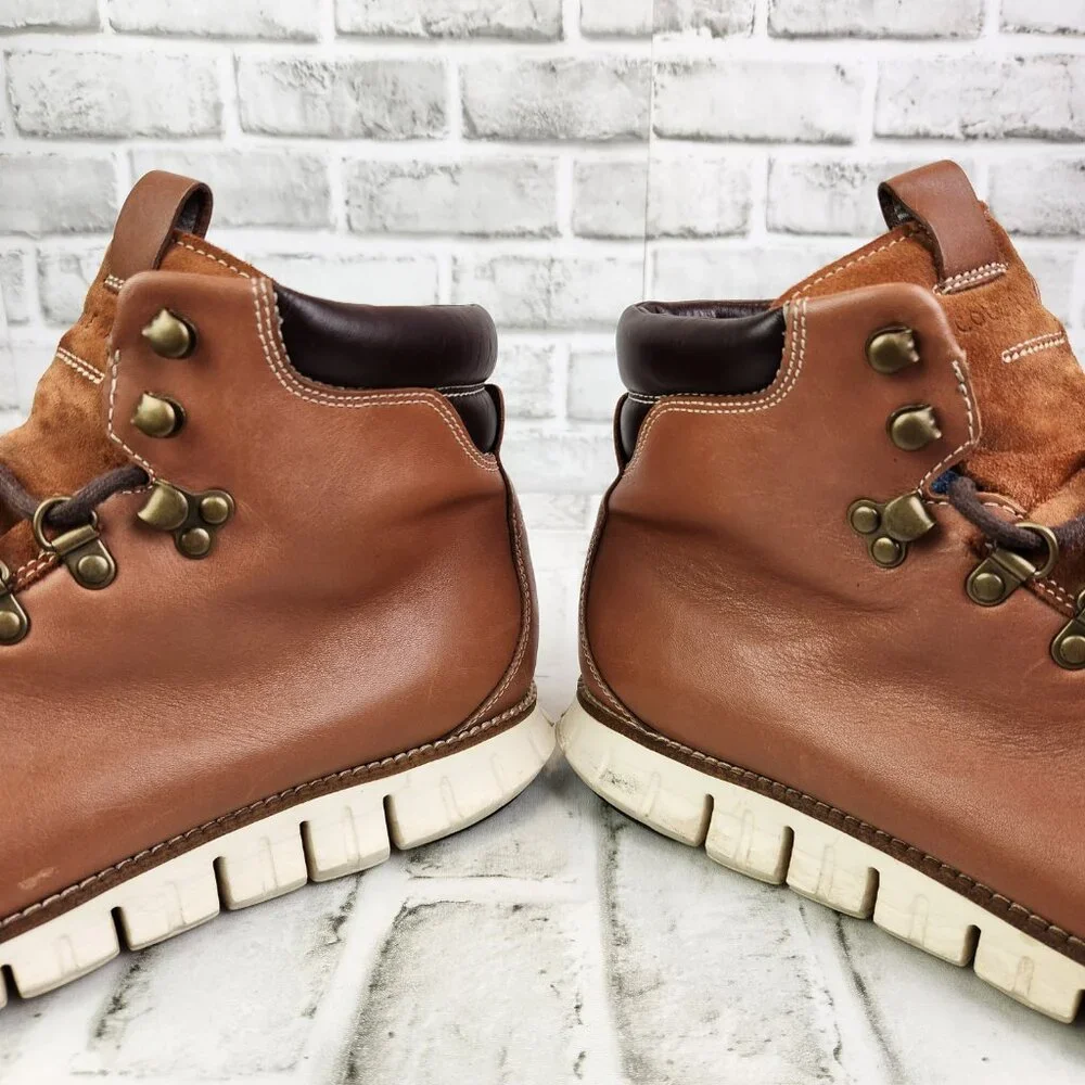Cole Haan Zerogrand Men Size 11.5 M Brown Leather Classic Hiker Boots C25555